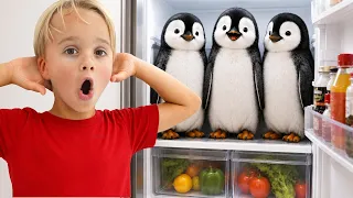 Дикие полярные животные в моем доме! Дети изучают полярных животных и интересные факты про них!