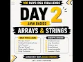 Day 2 - Arrays Strings in Java 100 Days DSA Challenge
