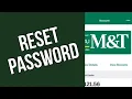 How to Reset M T Bank Online Banking Password 2025