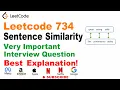 Leetcode 734 Sentence Similarity