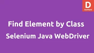 Find element by Class Name Selenium Java