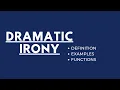 What is Dramatic irony Use of Dramatic Irony Examples Dramatic Irony