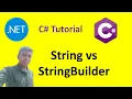 String vs StringBuilder C Net Tutorial - 29