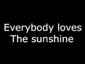 Roy Ayers - Everybody Loves the Sunshine (Lyrics)
