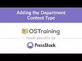 WordPress Development Lesson Adding the Department Content Type