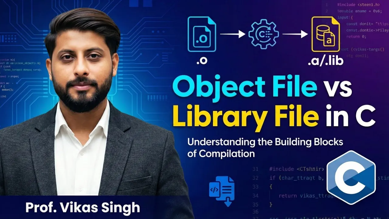 25.Object File vs Library File in C: Understanding the Building Blocks of Compilation