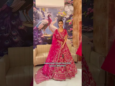 Beautiful Heavy Designer Bridal Lehenga Choli😍#shorts #ashortaday #lehenga #lahengacholi #bride