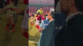 احتفال أمام عاشور ومحمد الشناوي لاعب النادي الاهلي اكسبلور 