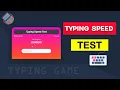 Typing Speed Test Using HTML CSS JavaScript Amazing Speed Typing Game JavaScript Projuect
