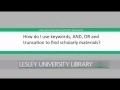 Keyword Searching in Library Databases