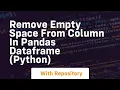 Remove empty space from column in pandas dataframe python