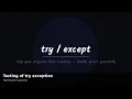 Python Error Handling How to Use Try Except and Stop Crashes