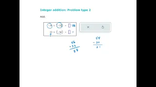 Integer addition - problem type 2 ALEKS examples