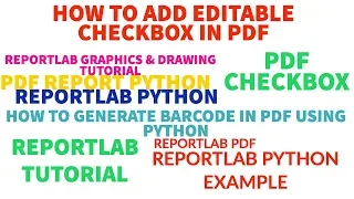 REPORTLAB REPORTLAB PYTHON TUTORIAL How To Add Checkbox In Pdf File Using Python PART 45
