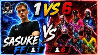 Sasuke FF 1 vs 6 🔥