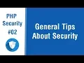 PHP Security Tips In Arabic - General Tips About Security Before Start
