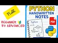 Full Python Handwritten Notes Complete Python Notes for Beginners to Advanced