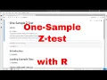 R - One-Sample Z Test