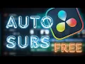 Auto Subtitles for Davinci Resolve Free