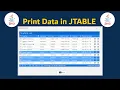 Print Data in JTABLE And Export PDF JAVA