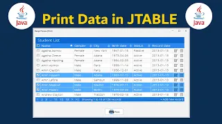 Print Data in JTABLE And Export PDF JAVA