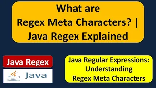 What are the Regex Meta Characters Java Regex Java Regular Expressions Regex in java