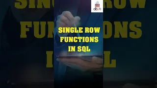 Single Row Functions in SQL SQL Single Row Functions Single Row Functions