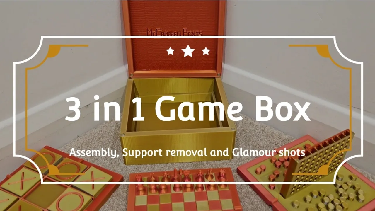3 in 1 Game Box : Chess,Tic Tac Toe and Connect 4