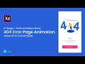 Designing Modern UI Design 404 Error Page Not Found Animation - Adobe XD to Android Studio