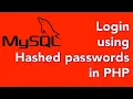 18 Login with hashed passwords in PHP using password - verify