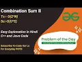 Combination Sum II GFG POTD C Java Code Kar Lo