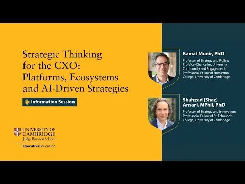 Information session on Cambridge Judge’s Strategic Thinking for the CXO programme