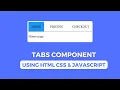 Frontend Machine Coding Interview Tabs Component HTML CSS Javascript