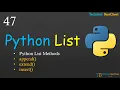 47 Python list methods append insert extend Technical BaatCheet By Rajiv Sir