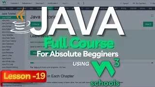 W3Schools Java Full Course For Beginners Lesson-19 Java W3Schools Tutorial Java Arrays