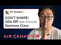 HOW TO Get CHEAP Last Minute Air Canada Business Class Airfare Air Canada Bid Upgrade System
