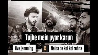 tujhe mein pyar karun naina live jamming session punjabi song guitar cover songs mudasir