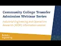 Industrial Engineering and Operations Research IEOR information session
