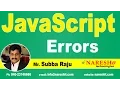 Errors in JavaScript JavaScript Tutorial Mr Subba Raju