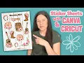 Make full Sticker Sheets with Canva and Cricut Print then Cut - Step by step