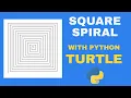 Amazing Square Spiral Design in Python Turtle Graphics