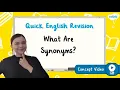 What are Synonyms KS2 English Concept