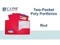 Two-Pocket Heavyweight Poly Portfolio Folder Red - C-Line Products