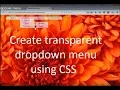 How to create Dropdown Menu with Submenu in Html and CSS