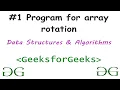 Program for array rotation C Arrays Data Structures Algorithms GeeksforGeeks