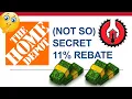 Home Depot s Not Secret 11 Rebate Sale