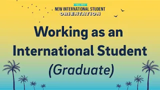 Working as an International Student Graduate Students