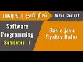 Basic Java Syntax Rules NVQ 5 Semester 1