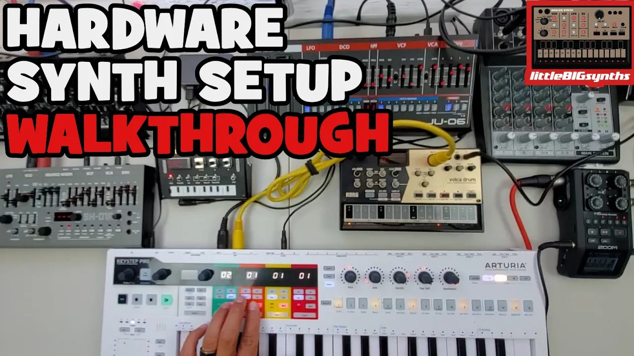 Hardware Synth Setup Walkthrough | Arturia Keystep Pro, Korg Volca Drum, NTS-1, and Roland Boutiques