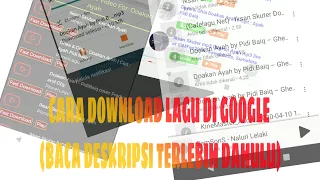 cara download lagu di google baca deskripsi terlebih dahulu